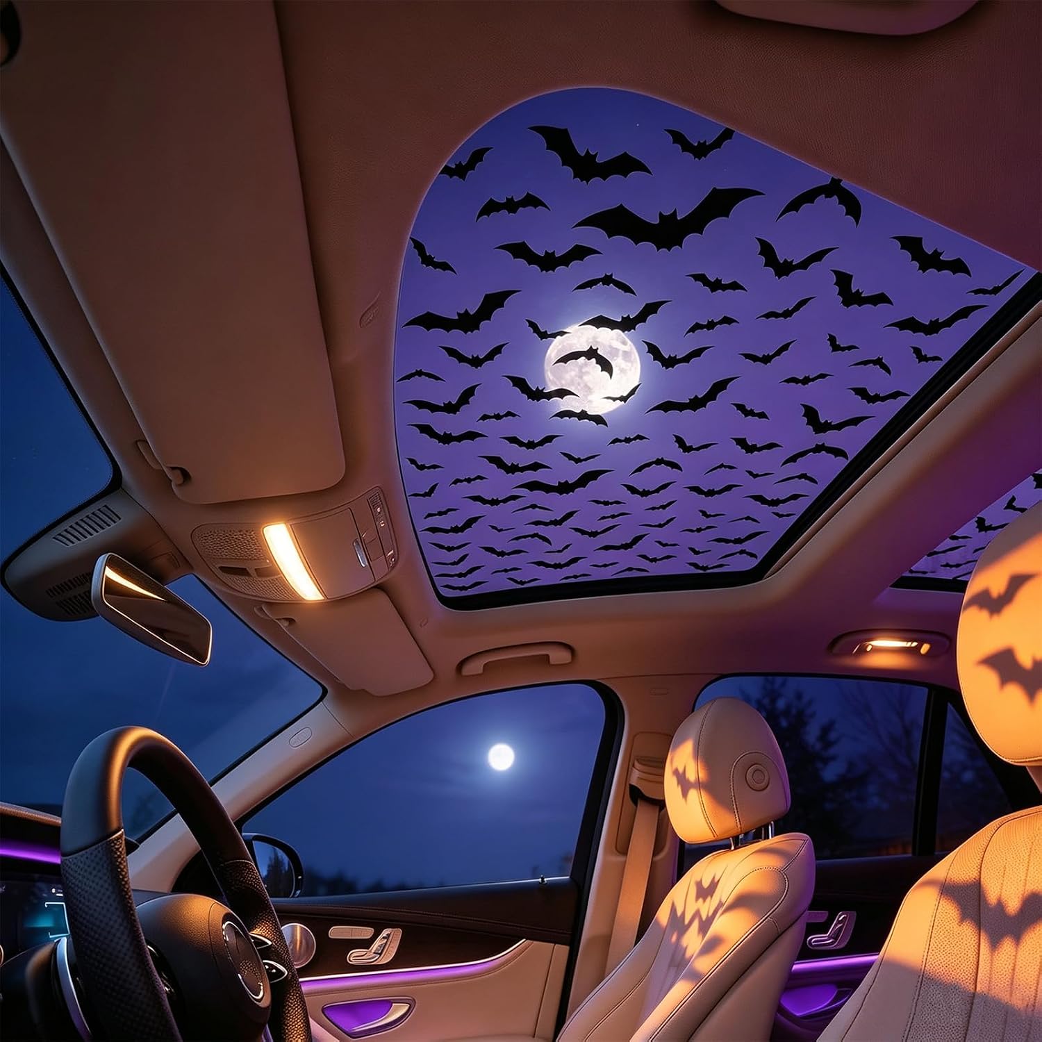 Car Sunroof Stickers Halloween - Spider Web Halloween Decoration ulasan dan harga