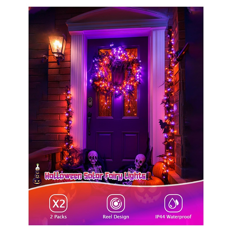 DT16 Solar Halloween String Li - Halloween Led String Lights Orange ulasan dan harga