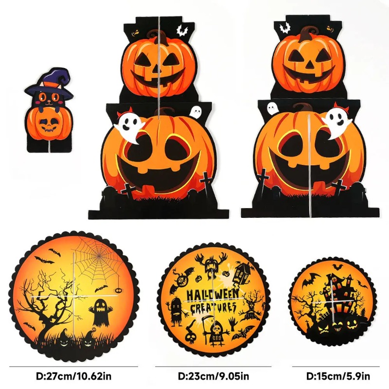 1-4PCS 3 Tier Spiderweb Desser - Spider Web Halloween Decoration ulasan dan harga