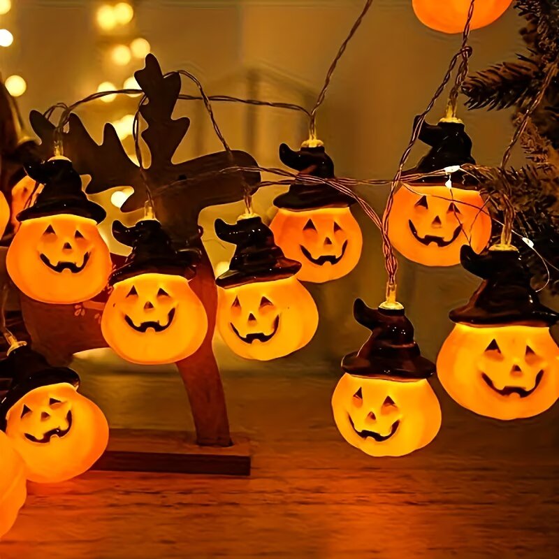 1.5M/59.06in Halloween Pumpkin - Halloween Led String Lights Orange ulasan dan harga
