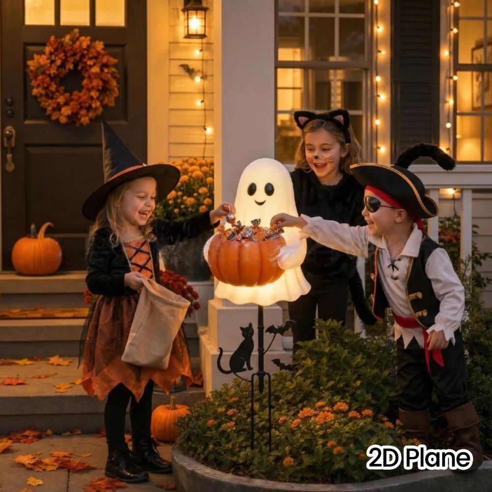 Halloween Ghost Candy Holder D - Halloween Pumpkin Decor Led ulasan dan harga