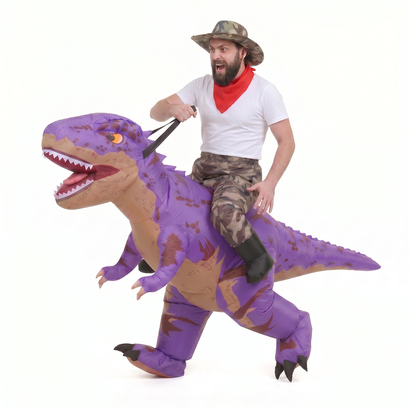 Funny Camo purple T-Rex Inflat - Halloween Costume Adult ulasan dan harga