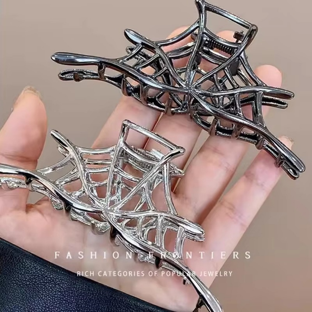 New Spider Web Metal Hair Crab - Spider Web Halloween Decoration ulasan dan harga