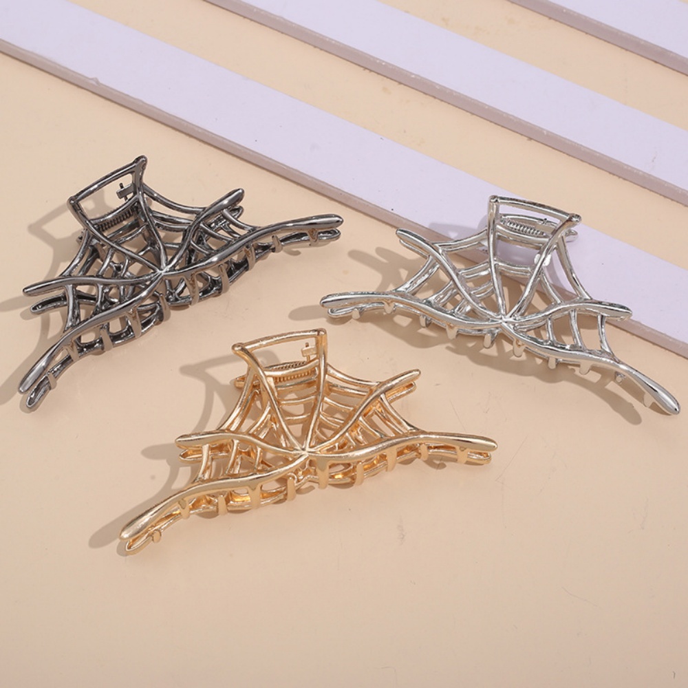 New Spider Web Metal Hair Crab - Spider Web Halloween Decoration ulasan dan harga