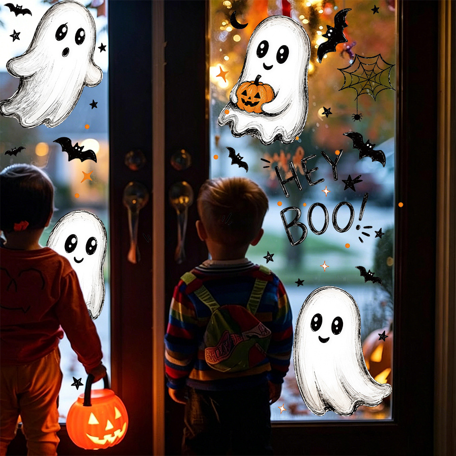 3pcs Halloween Window Decals S - Spider Web Halloween Decoration ulasan dan harga