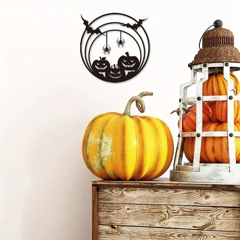 Halloween Metal Wall Art Pumpk - Spider Web Halloween Decoration ulasan dan harga