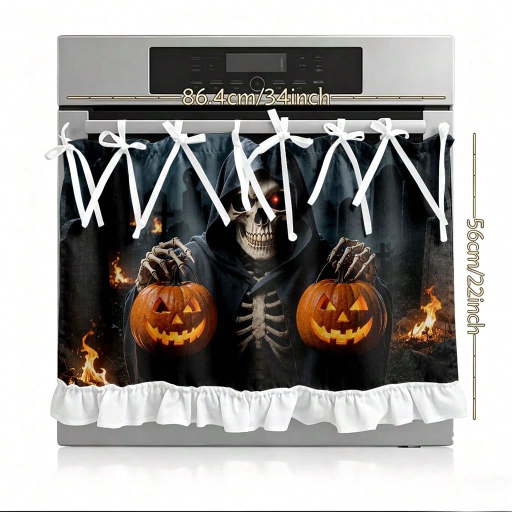 1 Piece Kitchen Stove Curtain  - Pumpkin Lantern Halloween ulasan dan harga