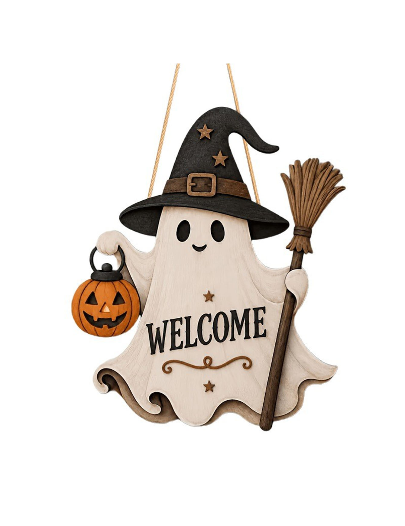 2D flat single-sided ghost doo - Pumpkin Lantern Halloween ulasan dan harga