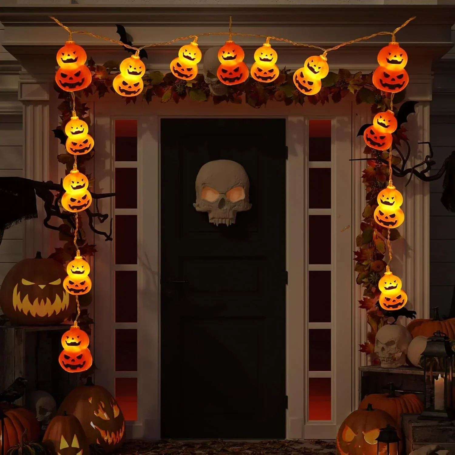 Jack O Lantern String Lights,  - Halloween Led String Lights Orange ulasan dan harga