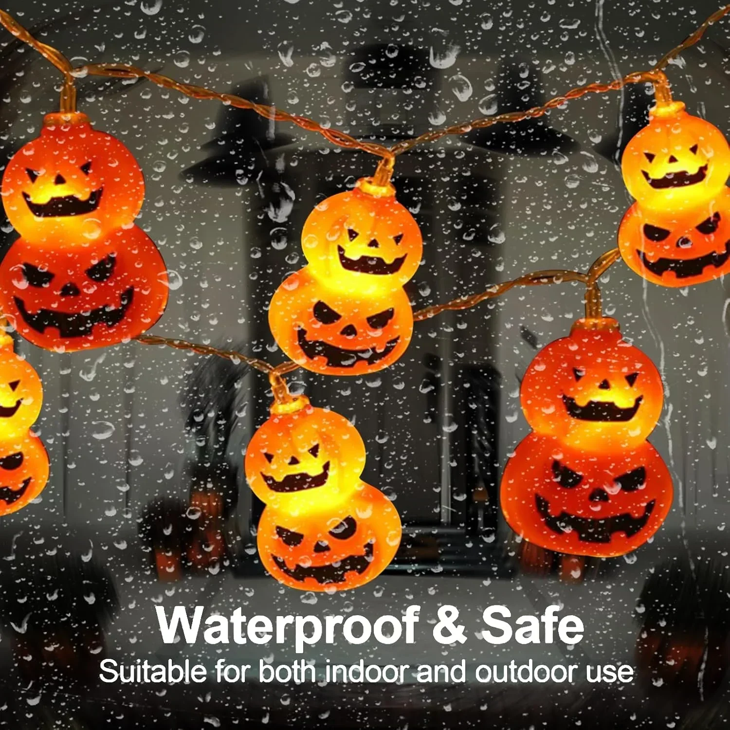 Jack O Lantern String Lights,  - Halloween Led String Lights Orange ulasan dan harga
