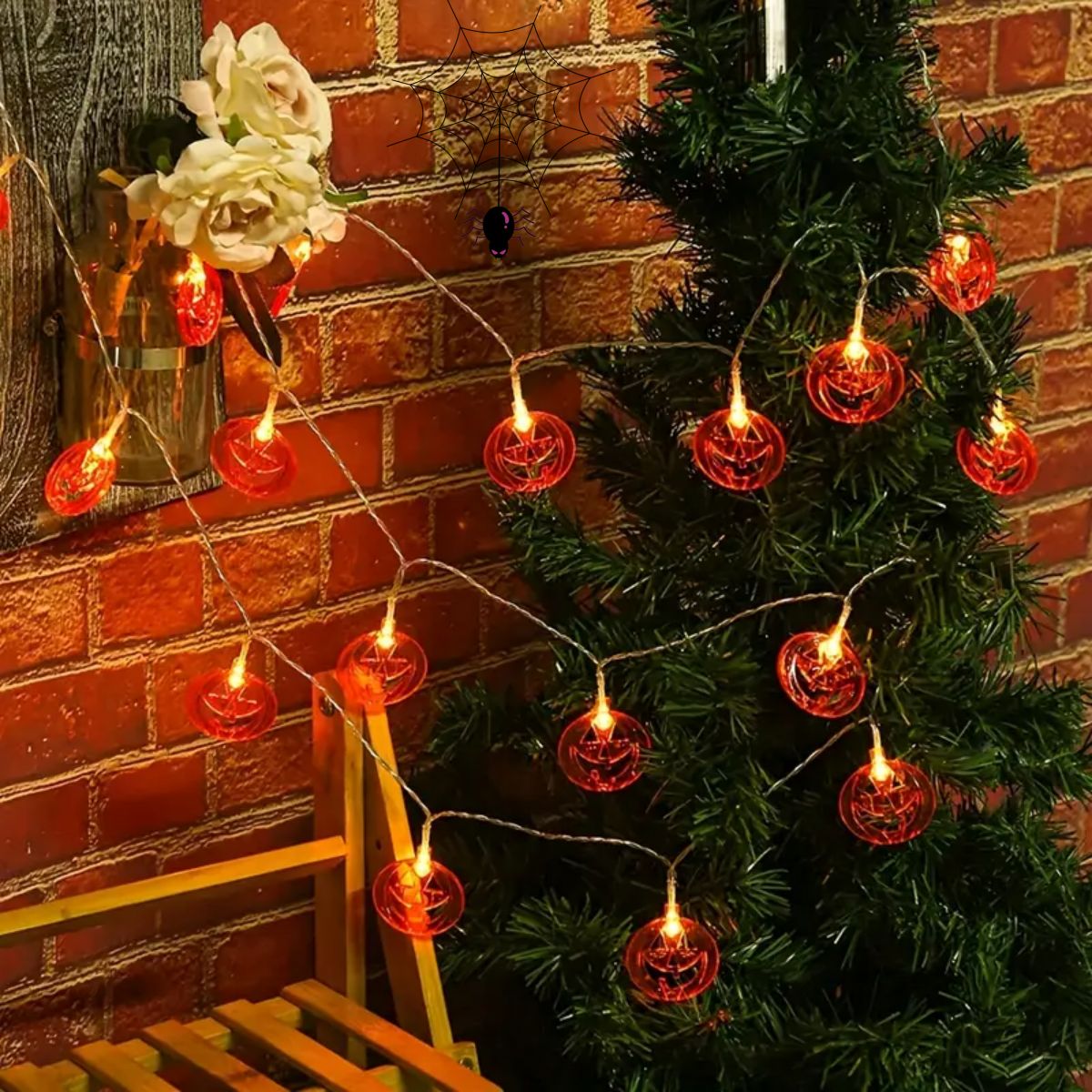 1pc 20LED Orange Flat Hollow H - Halloween Led String Lights Orange ulasan dan harga