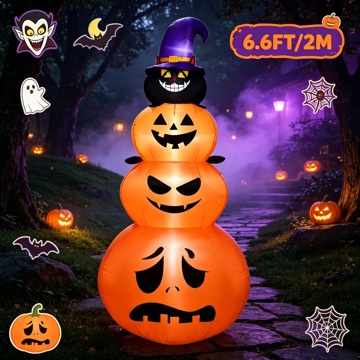 Outdoor Holiday Decorations Ha - Halloween Pumpkin Decor Led ulasan dan harga