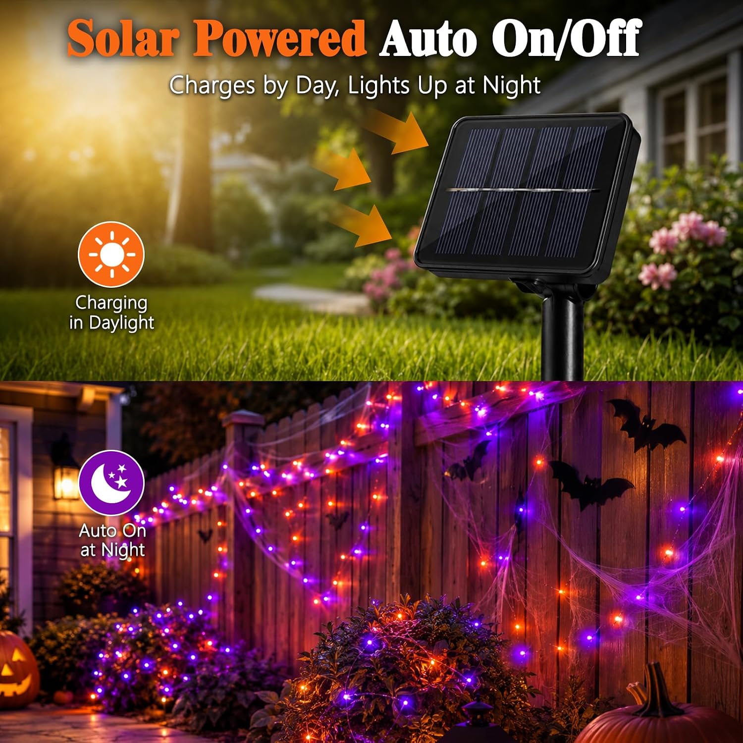 Halloween Solar Copper Wire St - Halloween Led String Lights Orange ulasan dan harga