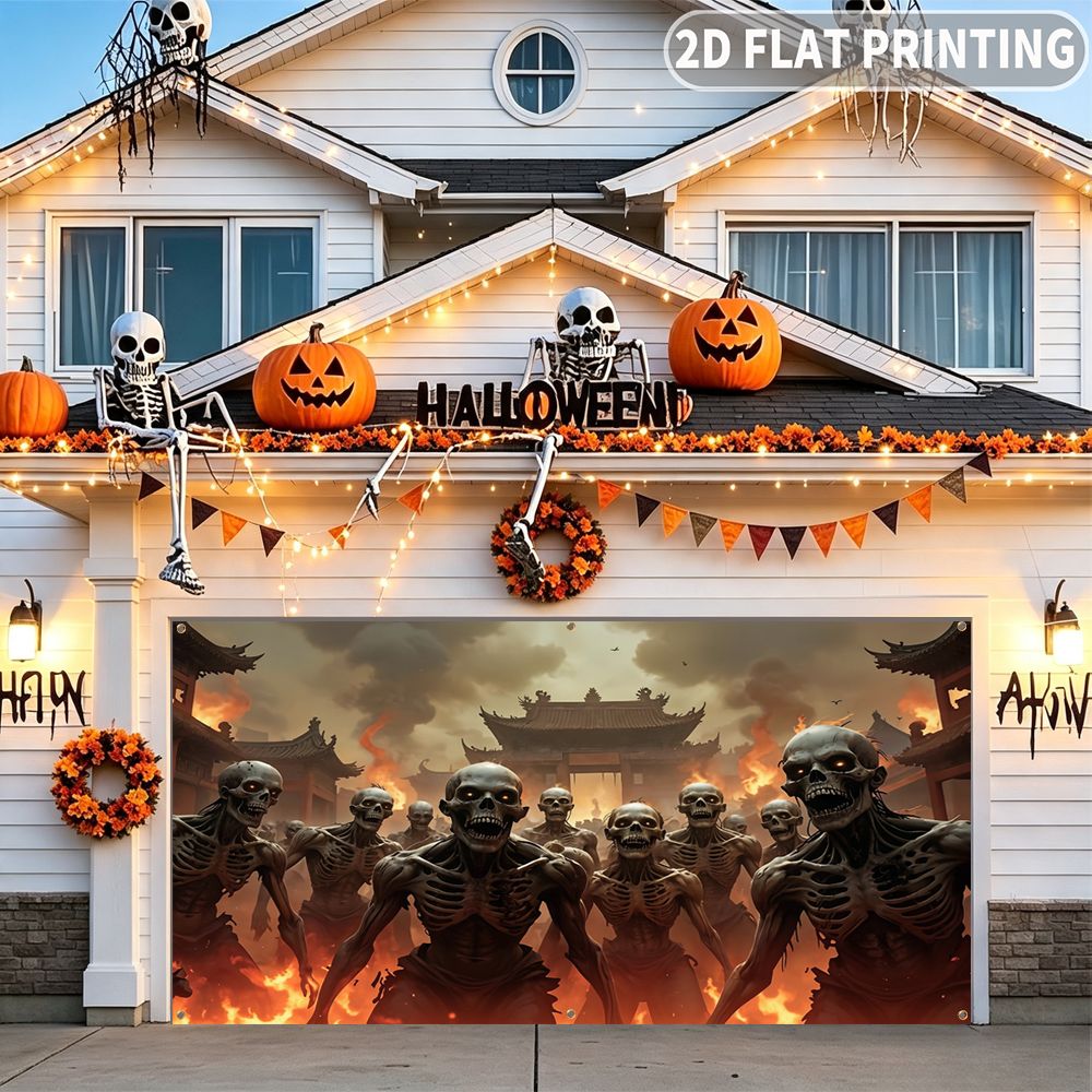 1pc 2D FLAT Halloween Party Ga - Halloween Skeleton Decoration ulasan dan harga