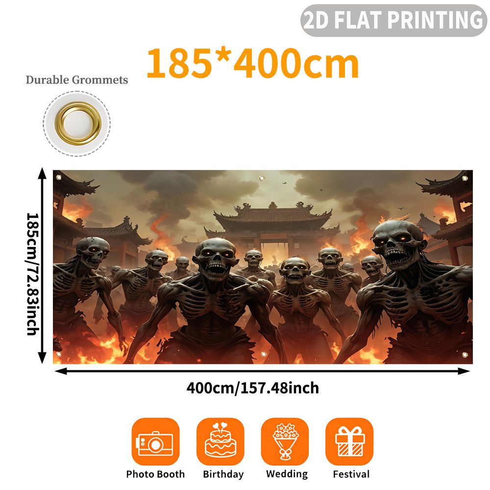 1pc 2D FLAT Halloween Party Ga - Halloween Skeleton Decoration ulasan dan harga