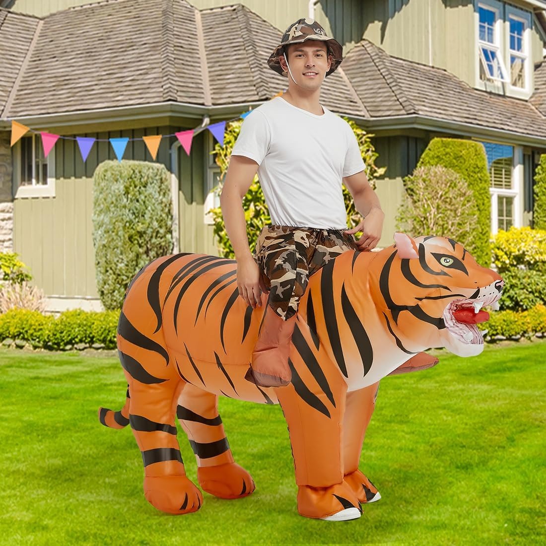 Inflatable Tiger Costume for A - Halloween Costume Adult ulasan dan harga