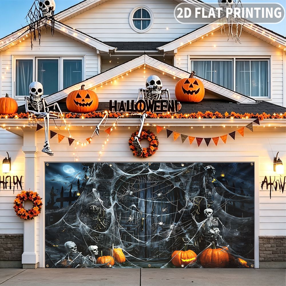 1pc 2D FLAT Halloween Party Ga - Halloween Skeleton Decoration ulasan dan harga