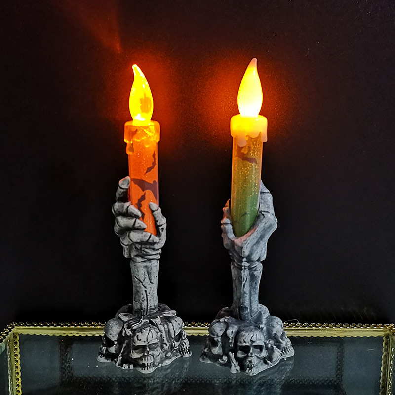 Halloween LED Candle Skeleton  - Halloween Pumpkin Decor Led ulasan dan harga