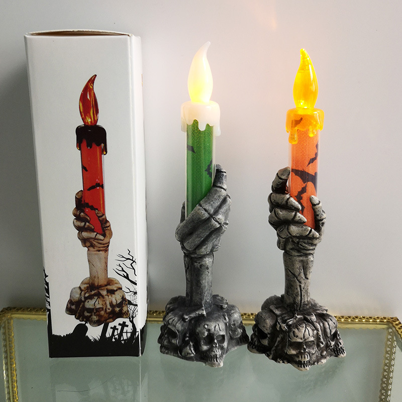 Halloween LED Candle Skeleton  - Halloween Pumpkin Decor Led ulasan dan harga